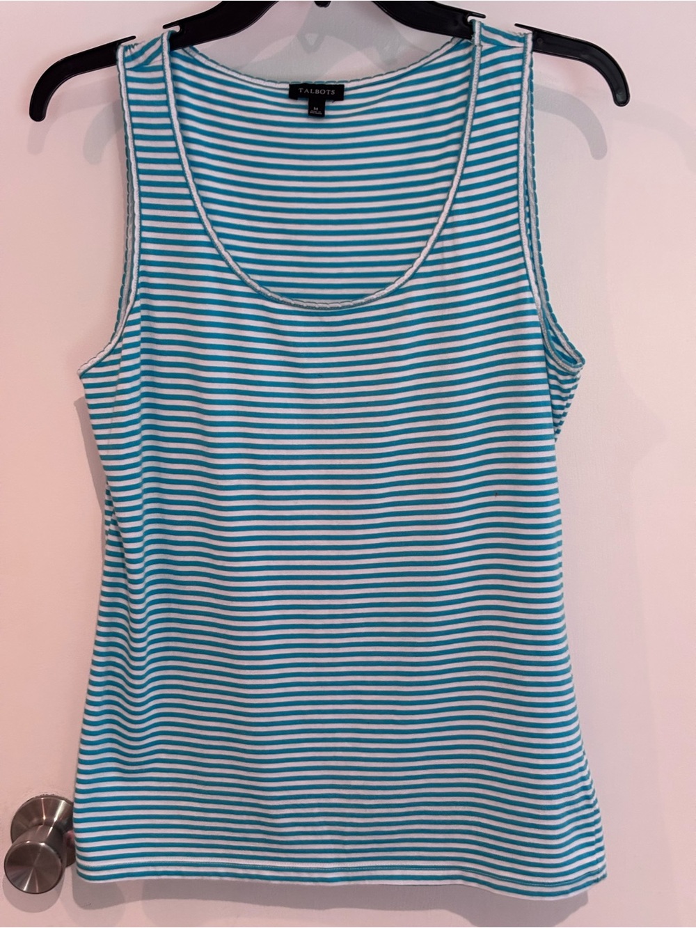Talbots blue & white stripe tank top